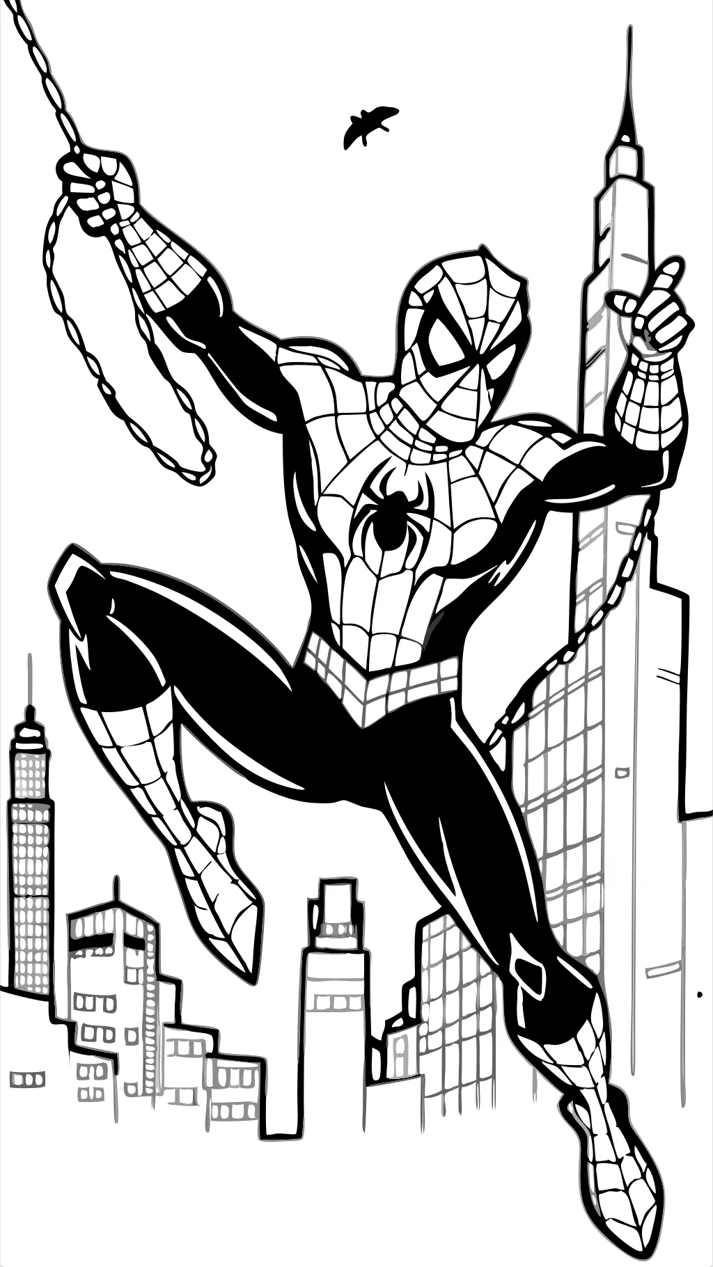 peter parker coloring page